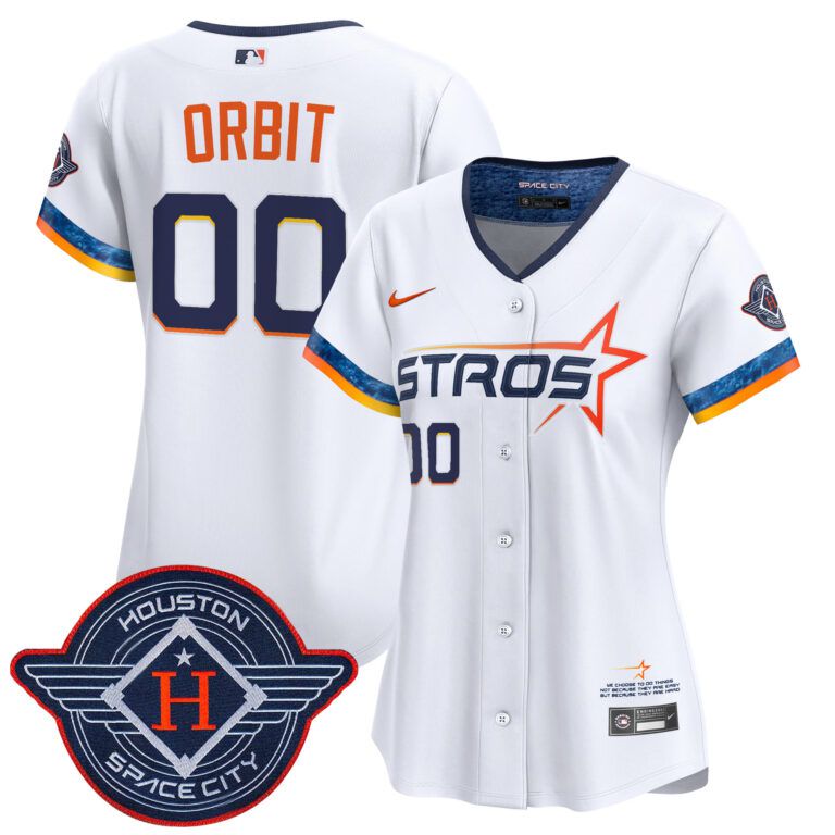 Women Houston Astros Custom white 2025 City Connect Vapor Limited Stitched Jersey.